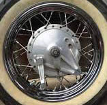 16" Harley rim on a Honda 750 hub